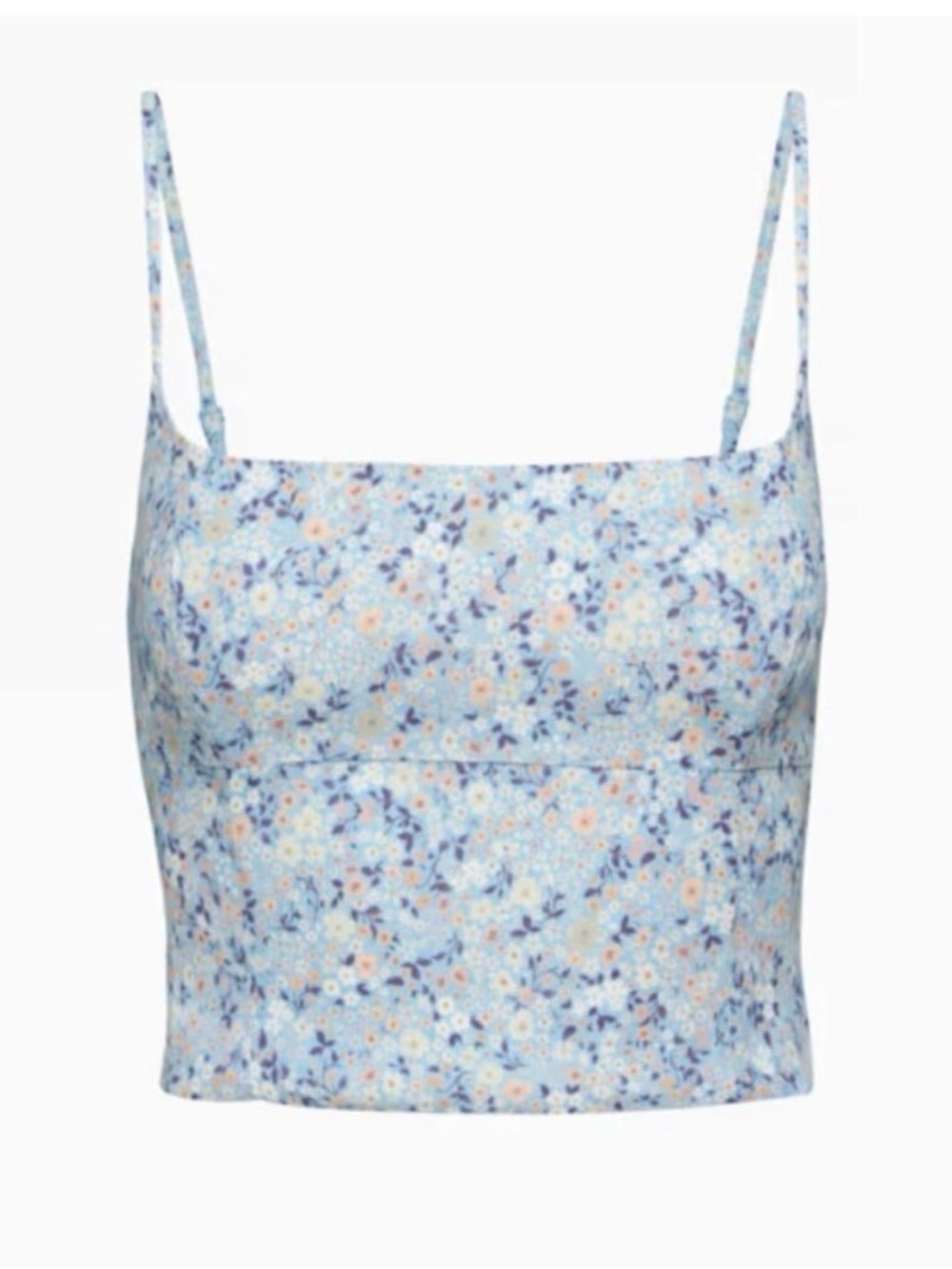 Wilfred | Basel Bustier Blue Floral Crop Top - Picture 2 of 9